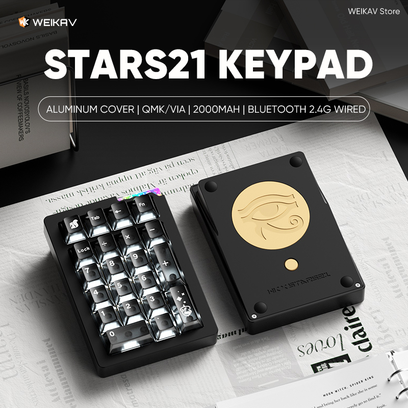 Bluetooth Trackpad - 오리지널 WEIKAV Stars21 무선 알루미늄 키패드