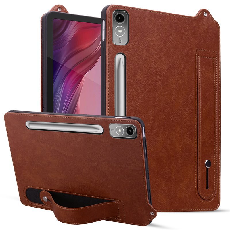 Samsung Tablet A9 Accessories - 단색 크레이지 호스 패턴 손목 밴드
