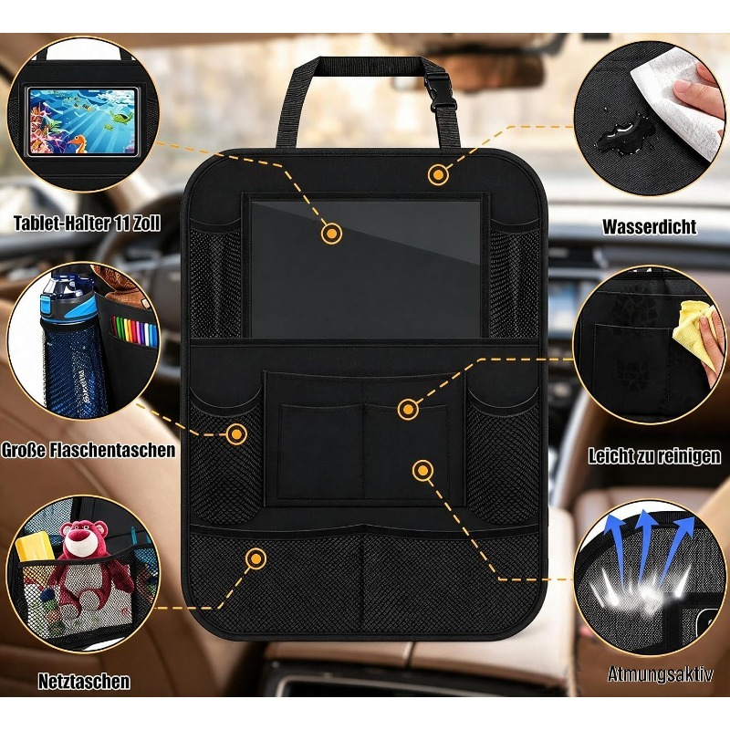 Tablet Cover Accessories - 터치스크린 태블릿 홀더와 수납 포켓이 있는