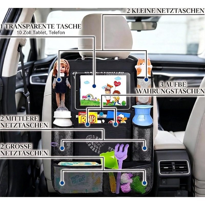 터치스크린 태블릿 홀더와 수납 포켓이 있는 자동차 뒷좌 - Tablet Cover Accessories 리뷰 및 가격