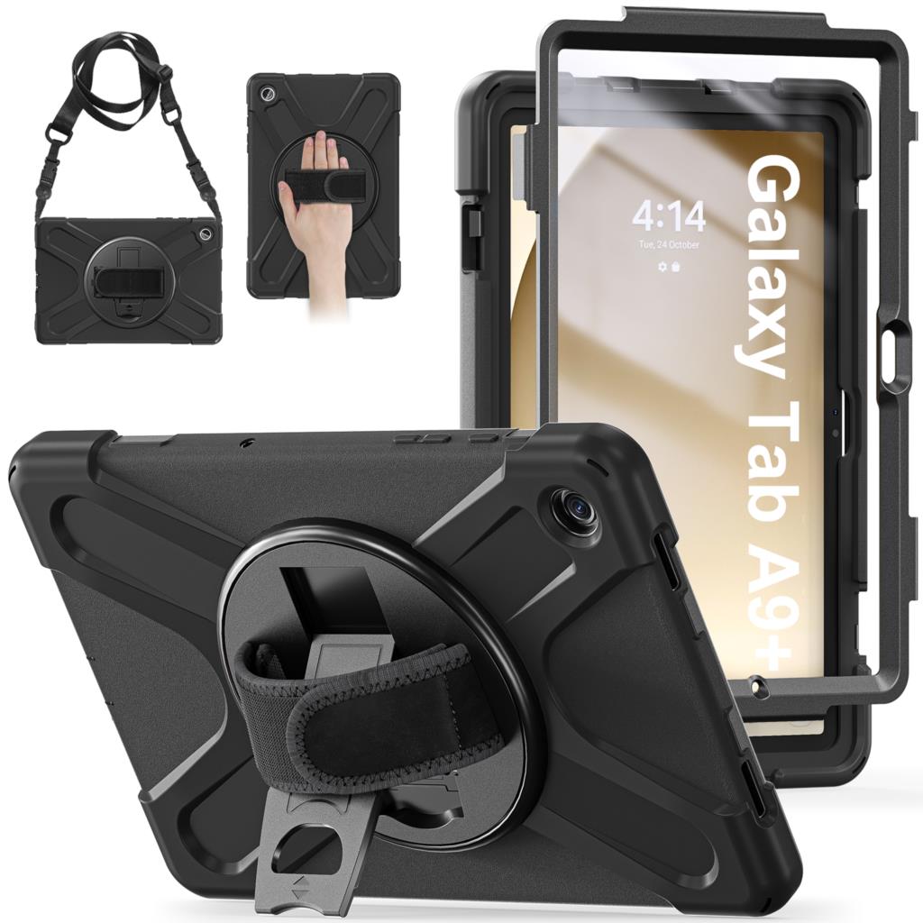 삼성 갤럭시 탭 360 회전 케이스, 핸드 숄더 스트랩 - Samsung Tablet A9 Accessories 리뷰 및 가격