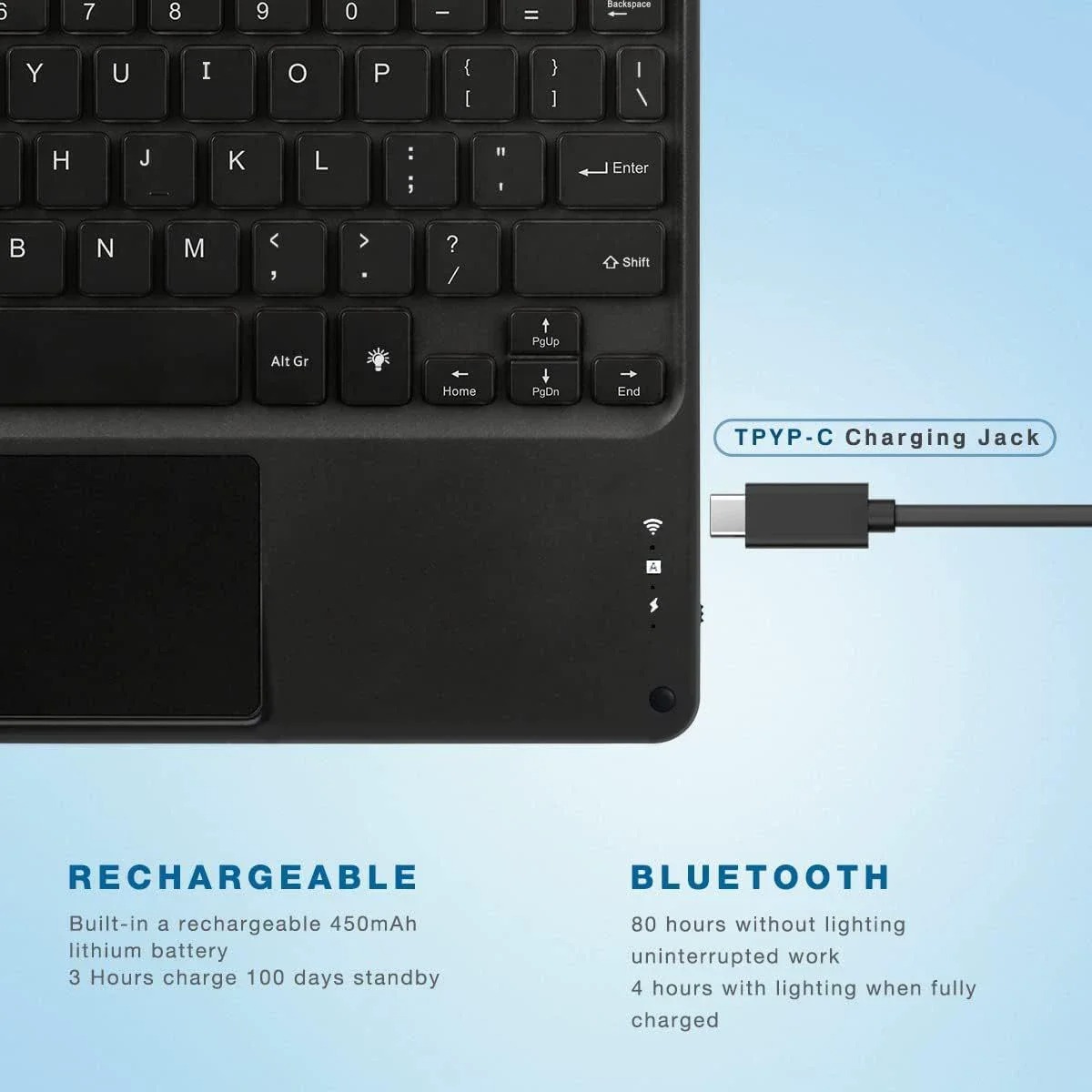 유니버설 10인치 백라이트 터치패드 키보드 (아이패드, - Windows Tablet Accessories 리뷰 및 가격
