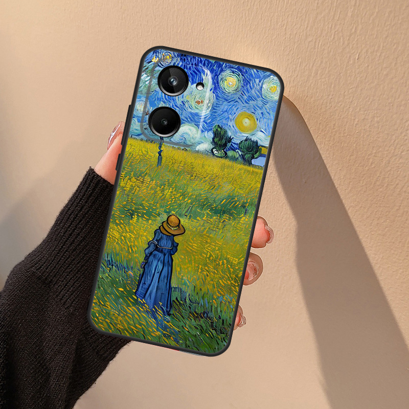 반 고흐 스타일의 유화 그림이 그려진 케이스, Real - Realme C67 리뷰 및 가격