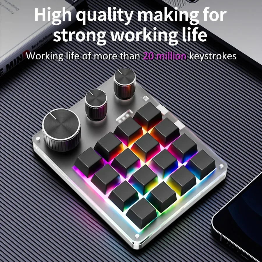 무선 블루투스 프로그래밍 매크로 사용자 정의 16Key - Bluetooth Trackpad 리뷰 및 가격