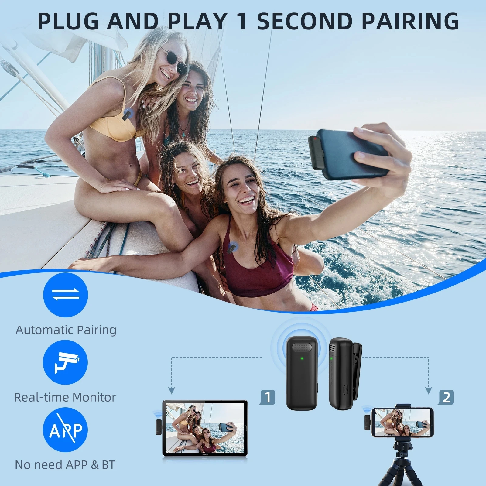 2in1 K30 무선 라발리에 마이크 충전 케이스 마이 - Android Tablet Gaming Accessories 리뷰 및 가격