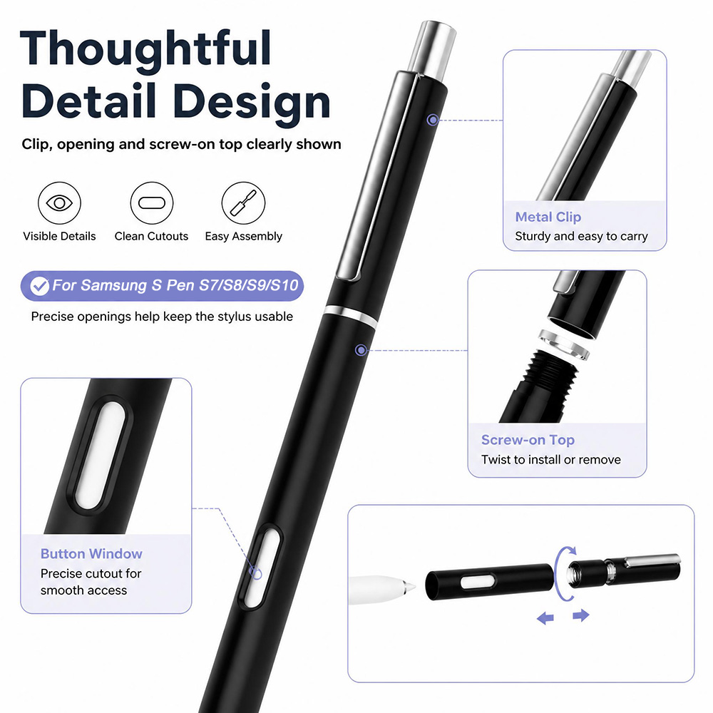 삼성 S펜 S7, S8, S9, S10용 펜 슬리브,  - Tablet Cover Accessories 리뷰 및 가격